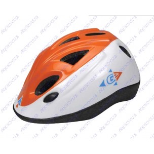 CASQUE KID ORANGE/BLANC