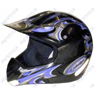 CASQUE CROSS BLEU L