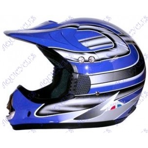 CASQUE CROSS BLEU L